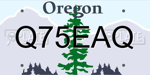Q75EAQ Oregon License Plate