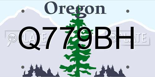 Q779BH Oregon License Plate