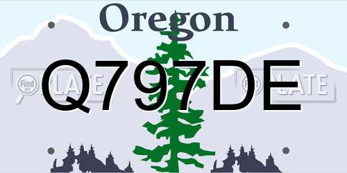 Q797DE Oregon License Plate