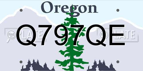 Q797QE Oregon License Plate