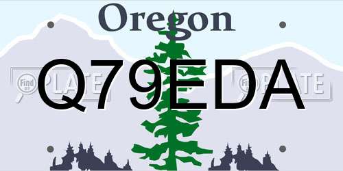 Q79EDA Oregon License Plate