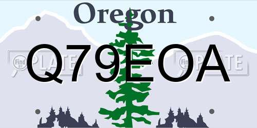 Q79EOA Oregon License Plate