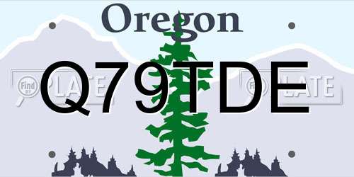 Q79TDE Oregon License Plate