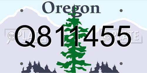 Q811455 Oregon License Plate