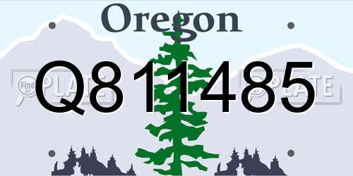 Q811485 Oregon License Plate