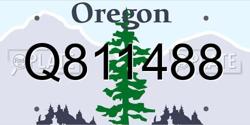 Q811488 Oregon License Plate