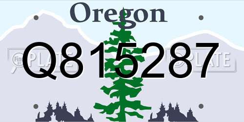 Q815287 Oregon License Plate