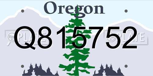 Q815752 Oregon License Plate