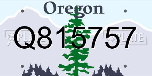 Q815757 Oregon License Plate