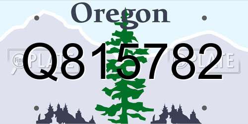 Q815782 Oregon License Plate