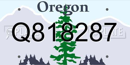 Q818287 Oregon License Plate