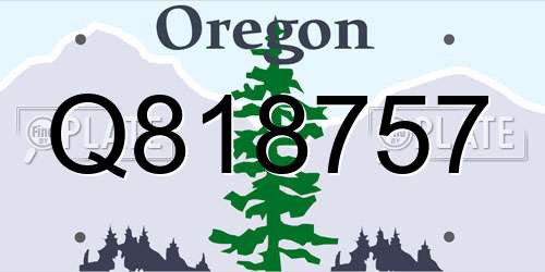 Q818757 Oregon License Plate