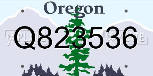 Q823536 Oregon License Plate