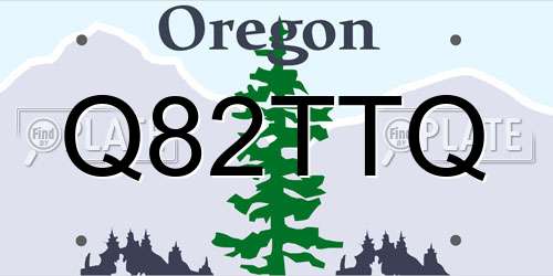 Q82TTQ Oregon License Plate