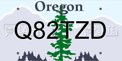 Q82TZD Oregon License Plate