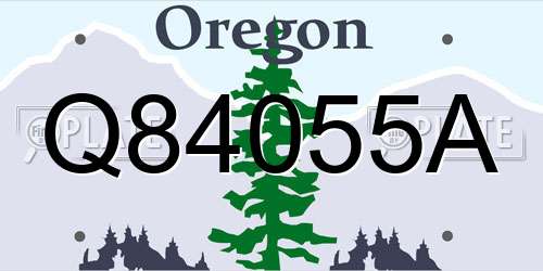 Q84055A Oregon License Plate