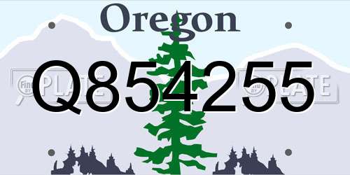 Q854255 Oregon License Plate