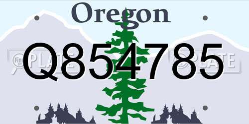 Q854785 Oregon License Plate