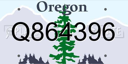 Q864396 Oregon License Plate