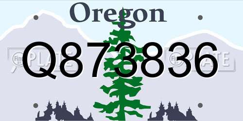 Q873836 Oregon License Plate