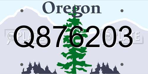 Q876203 Oregon License Plate