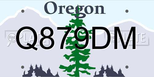 Q879DM Oregon License Plate