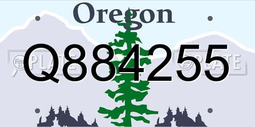 Q884255 Oregon License Plate