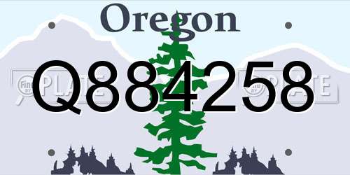 Q884258 Oregon License Plate
