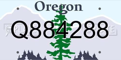 Q884288 Oregon License Plate