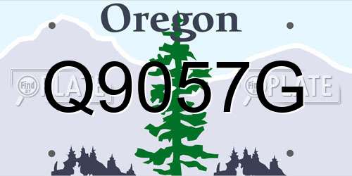 Q9057G Oregon License Plate