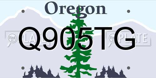 Q905TG Oregon License Plate