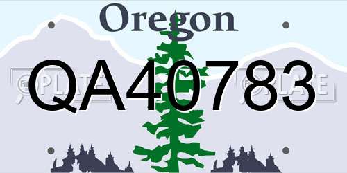 QA40783 Oregon License Plate