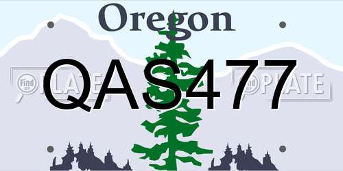 QAS477 Oregon License Plate