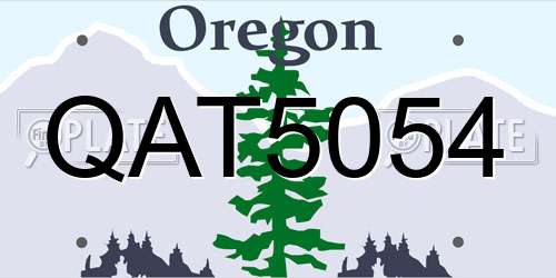 QAT5054 Oregon License Plate