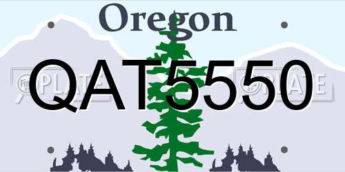 QAT5550 Oregon License Plate