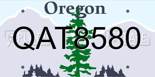 QAT8580 Oregon License Plate