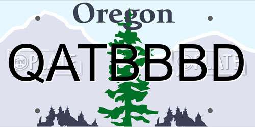QATBBBD Oregon License Plate