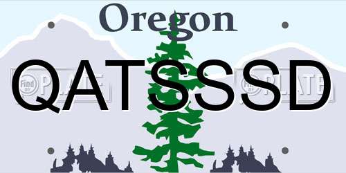 QATSSSD Oregon License Plate