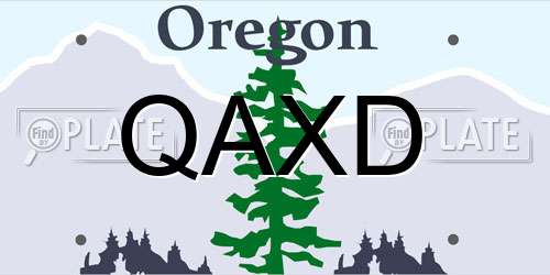 QAXD Oregon License Plate