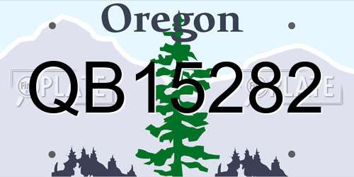 QB15282 Oregon License Plate