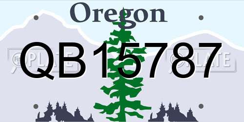 QB15787 Oregon License Plate