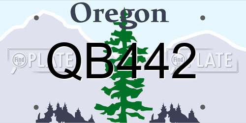 QB442 Oregon License Plate