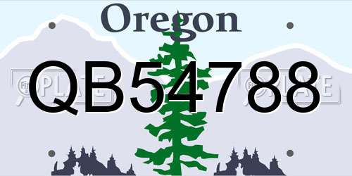 QB54788 Oregon License Plate