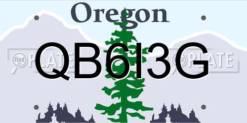 QB6I3G Oregon License Plate