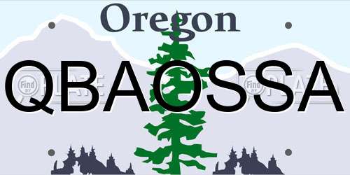 QBAOSSA Oregon License Plate