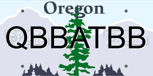 QBBATBB Oregon License Plate