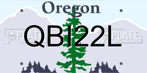 QBI22L Oregon License Plate
