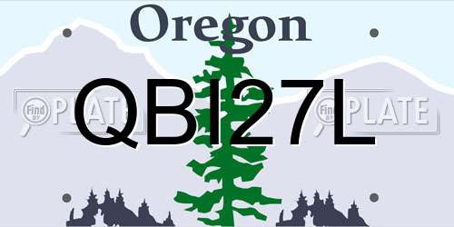 QBI27L Oregon License Plate