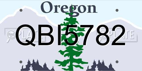 QBI5782 Oregon License Plate