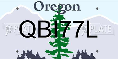 QBI77L Oregon License Plate